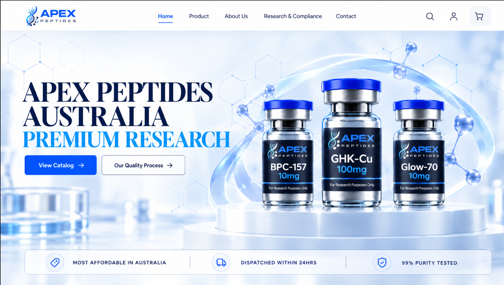Apex Peptides Australia Premium Research hero