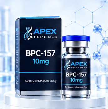 Apex Peptides BPC-157 10mg box with research vial