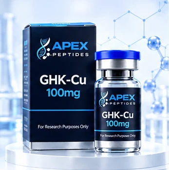 Apex Peptides GHK-Cu 100mg box with research vial